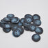 Button - Mottled Blue and Semi-Transparent - 18mm